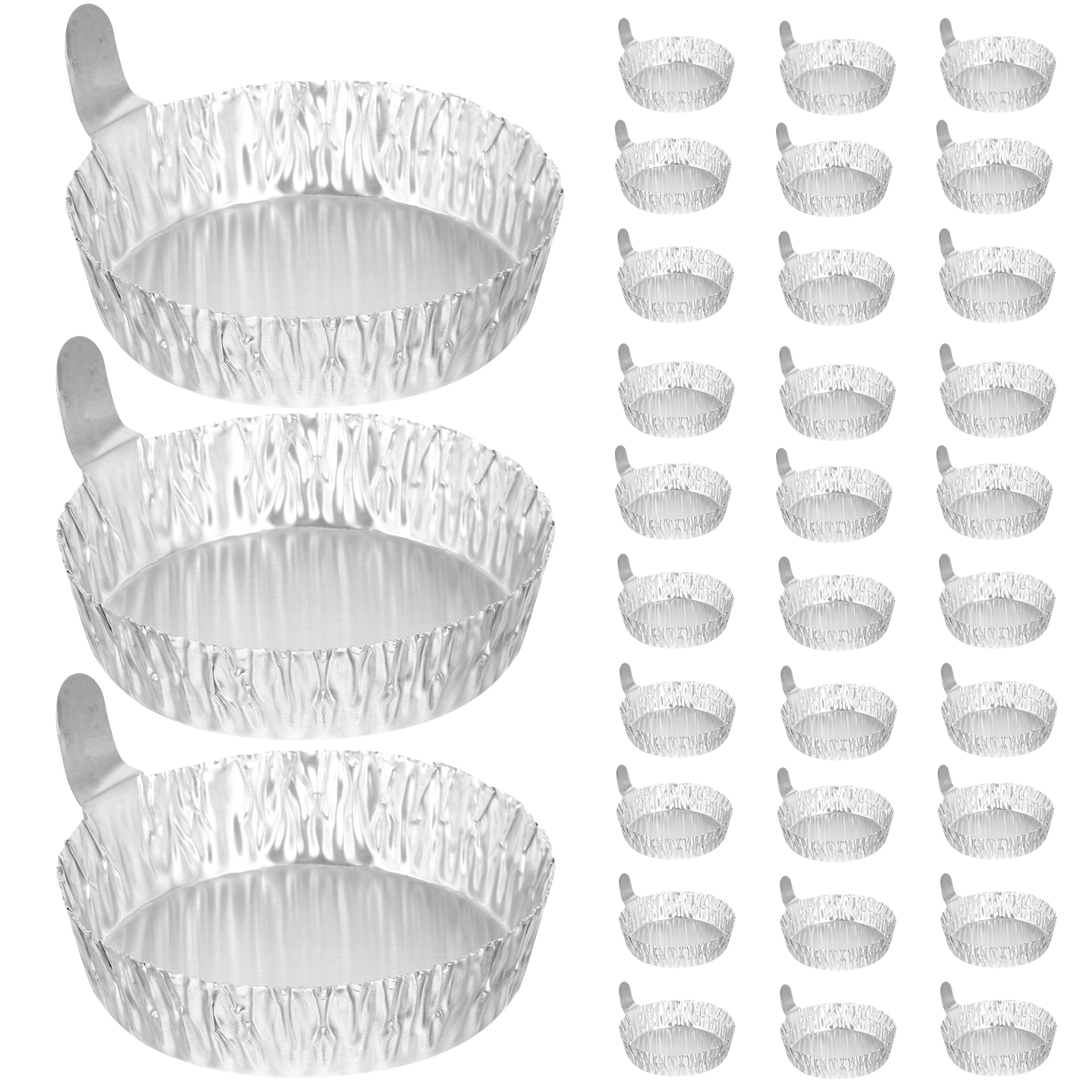 WAXIAYU 50pcs Aluminum Foil Sample Weighing Trays Handled Labs Aluminium Foil Weighing Plates(42ml)
